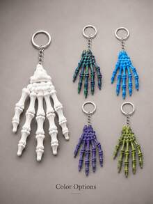 3D Skull Keychain, Halloween Accessory, Fun Skull Keychain, Keychain Bag Pendant, Perfect For Halloween Party And Daily Wear, Ideal Gift For Friends And Family, Decorative Pendant - Multicolor - View 5