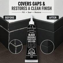 20g Black Wall Crack Filler, Used For Filling And Repairing Gaps And Cracks, Suitable For Wall Joints, Baseboards And Furniture Gaps. - 20ML + Plastic Scoop - View 5