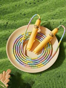 Adjustable Bead-Shaped Segmented Skipping Rope, Thumb-Fixed Ring With Anti-Slip Handle Design, Suitable For Beginners, Suitable For Indoor And Outdoor Exercises, Durable Fitness Training Rope - Multicolor - View 7