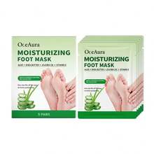5 Pasang Masker Kaki Pelembap dan Menutrisi Aloe Vera, Sekali Pakai, Cocok untuk Penggunaan Sehari-hari, Menyegarkan, Melembutkan dan Menghaluskan Kulit Kaki yang Kasar, Membersihkan, Melembutkan, Melembapkan Secara Mendalam, Menghidrasi, Kaus Kaki Kaki yang Halus dan Lembut - View 7