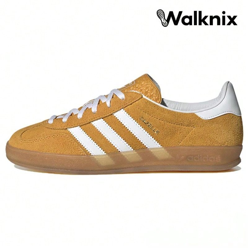 Adidas Gazelle Indoor 'Orange Peel Gum' Cloud-White Gold-Metallic Sneakers Women HQ8716 - 彩色 - 查看 1