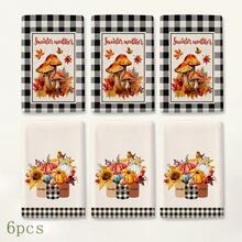 2pcs Daisy & Bee Kitchen Towels, Spring/Summer Floral Country Style Soft Microfiber Rectangular Printed Quick-Dry Hand Towels, Suitable For Kitchen Decor, Housewarming And Mother's Day Gifts, 4/6/8pcs Set - Multicolor - View 10
