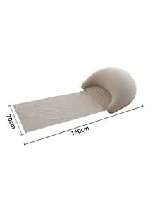Beach Mat With Inflatable Headrest; PVC Flocked Fabric Sand-Proof Outdoor Mat; Sand-Proof And Waterproof; Foldable And Portable; Suitable For Camping, Picnic, Sunbathing, Pool Party, Summer Beach Trip And Backyard Leisure Activities - Multicolor - View 13