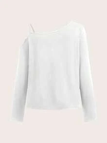 2026 New Women's Ocean Resort Style One-Shoulder Long-Sleeved, 100% Cotton Loose Fit, Colorful Tropical Fish And Starfish Decorative Print, Breathable - 白色2 - 查看 2