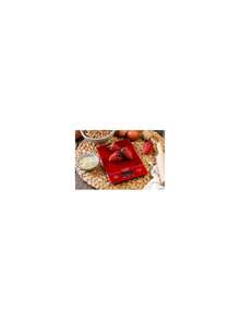 Adler Kitchen Scale, Digital Food Scale, Flat Platform Scale - 5kg Capacity, 1g Accuracy, Water/Milk Volume Calculator, Hanging Hole, LCD Display, Red - Kitchen scales - View 1