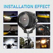 Universal Off-Road LED Light – Yellow/White High/Low Beam Switchable With Strobe & Red Eye, External Spot/Fog/Auxiliary/Work Light For Car & Motorcycle - 2pcs Led Light - View 10