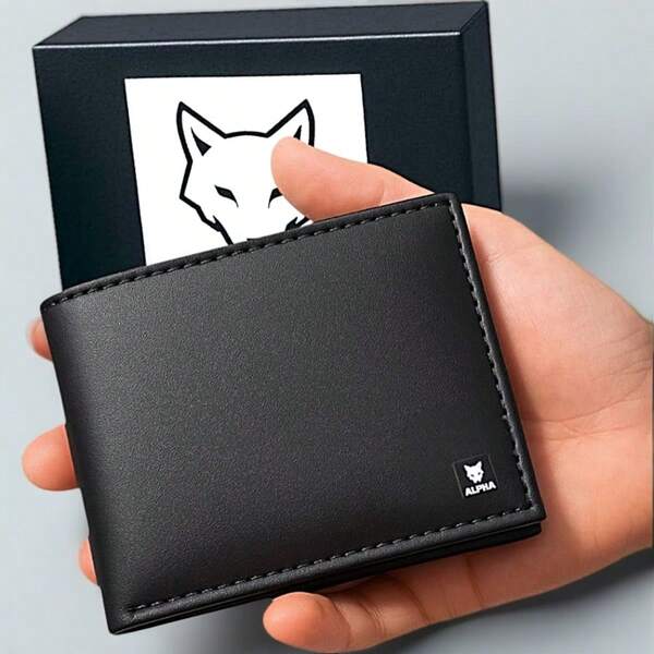 Carteira Masculina Slim Multifuncional Couro Sintético Porta Cartões Acompanha Caixa Elegante