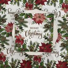 20pcs Merry Christmas Paper Napkins, Cocktail Napkins, Red And White Lunch Dinner Guest Towels, Decorative Napkins, Suitable For Christmas Holiday Party Supplies And Bathroom - Multiple Styles - View 5