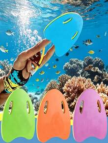 Swimming Kickboard With Handle, Professional Swimming Training Board, Universal Design Kickboard With Handle, A-Shaped High Buoyancy EVA Foam Swimming Training Board, Non-Slip Swimming Learning Aid, Suitable For Beginners And All Swimmers, Pool Practice Float Board - Multicolor - View 1