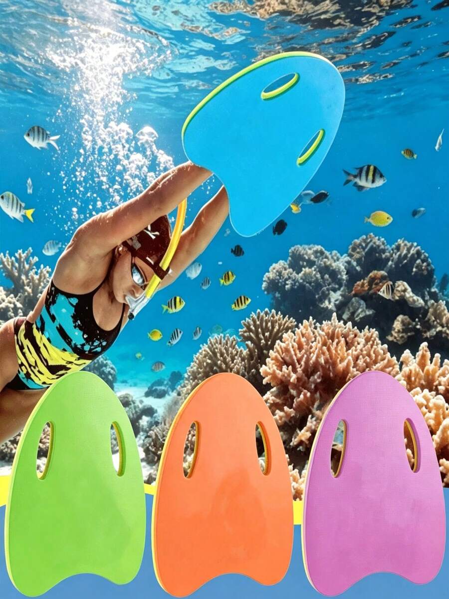 Swimming Kickboard With Handle, Professional Swimming Training Board, Universal Design Kickboard With Handle, A-Shaped High Buoyancy EVA Foam Swimming Training Board, Non-Slip Swimming Learning Aid, Suitable For Beginners And All Swimmers, Pool Practice Float Board - Multicolor - View 1
