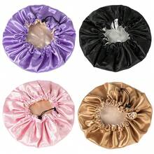 1pc Women's Elastic Satin Sleep Cap, High Elasticity Hair Protection Sleeping Wide Brim Fashion Headwrap - A - View 6