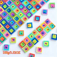 100/200g Dopamine Color Mosaic Glass Tiles, Modern Style 3D Effect Spray Painted Glass Blocks, Assorted Patterns And Colors Randomly Mixed Craft Materials, Suitable For Art Creation, Home Decor, Mosaic Inlay, Handmade DIY - DENGPAO - View 7