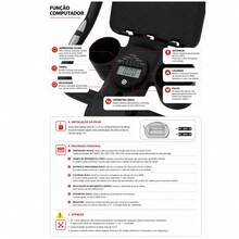 Bicicleta Ergométrica Spinning Fitness Ajustável até 150kg com Rodinhas e Painel Digital Inércia 13kg - Preto - Visão 12