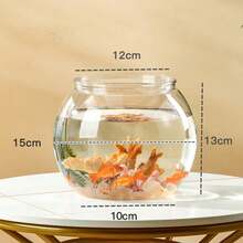 Sturdy Nicely Betta Fish Bowl Small Aquariums For Small Ornamental Fish And Reptiles High Transparency Plastic Good View - Multicolor - View 12