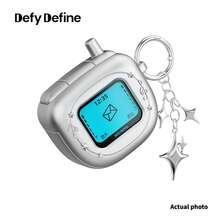 Vintage Flip Phone Style Earphone Case, Compatible With Pro 2, 3, 4, Customizable Photo Earphone Shell, With DIY Stickers, Wireless Earphone Cover, With Keychain, Gift Box Packaging - View 5