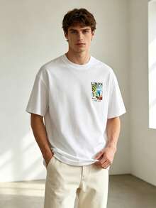 Camiseta de manga corta casual para hombre de verano |   Una camiseta de manga corta minimalista y versátil para el ocio. - Blanco - Ver 6