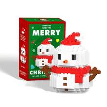 Santa Claus Design Building Block Set, Christmas Theme Building Block Decoration, Mini Building Block Figures, DIY Christmas Stocking Fillers, Christmas New Year Birthday Gifts, Party Favors - Multicolor - View 12