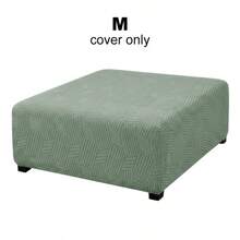 1pc Elastic Ottoman Footstool Cover, Solid Color All-Season Removable Footstool Seat Cover, Suitable For Living Room, Hotel - Multicolor - View 6