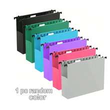 1/3/6pcs Extra Large Capacity Plastic Hanging Folders, Letter Size, 2-Inch Expandable Heavy Duty Hanging Folders, Suitable For Thick Documents, 1/5-Inch Adjustable Tabs, Multiple Colors Available, Fits US Letter Size - A - View 11