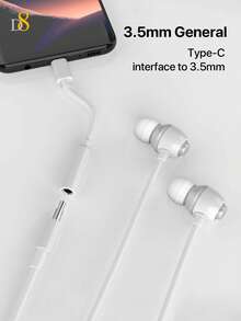 D8 16 USB-C 转 3.5mm 音频适配器，Type-C AUX 耳机转换器，带 DAC 立体声麦克风 HiFi 耳机适配器，兼容 16/16 Pro/16 Pro Max/15/15 Pro/15 Pro Max、Pro/Air 5/4/Mini 6、Galaxy S23 Ultra/S22/S21/S20、Pixel 7 Pro，白色 - 白色 - 查看 4