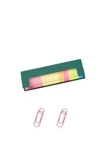 Colorful Index Tabs, Eye-Catching Marker Stickers With Ruler Scale, Sticky Notes With Ruler Scale Page Labels, Student Index Tabs With Ruler Scale, Office Planner Page Marker Stickers, Sticky Notes, Index Tabs, Page Markers, Bookmarks, Memo Labels, Divider Stickers, University Notebook Classification Scale Labels, Student Stationery, Office Supplies, Back To School, Notebook Accessories, Planner/Diary Labels, Back To School Gifts, Teacher's Day Gifts - Multicolor - View 13