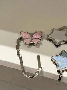 2/1pc Foldable Multi-Functional Space-Saving Desktop Edge Hanging Hook Storage Rack, Glue-Free Easy Clip, Durable & Lightweight, Suitable For Home Office, Dorm, Kitchen, Travel, Spring Easter Mother's Day Gift Storage Organizer - Multicolor - View 8