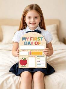 1pc First Day Of School Decoration - Name, Goal, Food Preference - Classroom Or Home Desk Decor - Suitable For Elementary School - No Battery Required - Shape - View 6