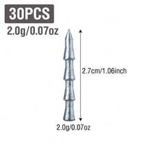 30 Buah Pemberat Pancing Premium Beralur Ujung Lancip Mudah Dipotong, Sisipan Pemberat untuk Memancing Ikan Bass dengan Umpan Lunak dan Perlengkapan Neko Rig - FA112-30 buah - View 15