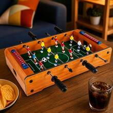 Portable Tabletop Soccer Game 51x31x10.5cm With Wood Finish And Manual Scoreboards For Indoor Family Fun - 彩色 - 查看 7