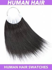 30pcs Human Hair Swatches Straight Hair Pieces For Testing Color For Dyeing Test Perfect For Professional Use 7 Inch 30pcs/Pack Hair Accessories Natural Black #4 Brown #30 #27 Light Brown #613 Blonde White Dark Grey Multicolor - Multicolor - View 16