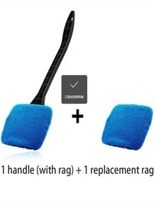 2-In-1 Windshield Squeegee Set, Replaceable Brush Head, Anti-Fog Squeegee And Dusting Tool, Suitable For Keeping Car Windows Clear And Clean, Applicable For Car Washing And Glass Cleaning - Multicolor - View 11