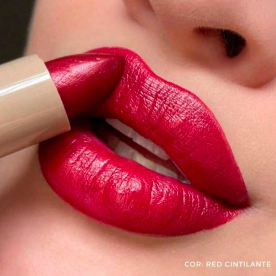 Mahav Long-Wear 24h High Pigment Lipstick - Professional Finish And Long-Lasting Lipsticks - Red Shine - View 1