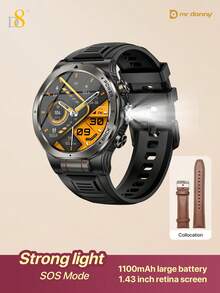 D8 New Smartwatch, 1.43-Inch HD Touch Screen, 3ATM Swimming Waterproof, 1100mAh Large Battery, Ultra-Long Standby, Health Monitoring, Sleep Tracking, Calorie Counting, 100+ Sports Modes, Fitness Tracker, Running Watch, Cycling Watch - View 10