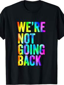 We're Not Going Back Slogan Vintage Distressed  Vote T-Shirt - 款式 - 查看 1