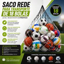 Saco para Transporte Esportiva com Capacidade para 18 Bolas - Branco - Visão 6