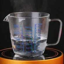 250ml/500ml Heat-Resisting Premium Reinforced Glass Measuring Cup Milk Scale Microwave Measure Jug With Blue Measurement Digital - White - View 9