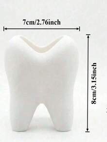 1pc Creative And Fun Toothbrush Holder, Large White Tooth-Shaped Toothbrush Cup, Desktop Storage And Decoration That Can Hold Toothbrushes, Toothpaste, Bathroom Supplies, Bathroom Decoration.Halloween Decorations And Small Gifts Room Decor - Multicolor - View 9
