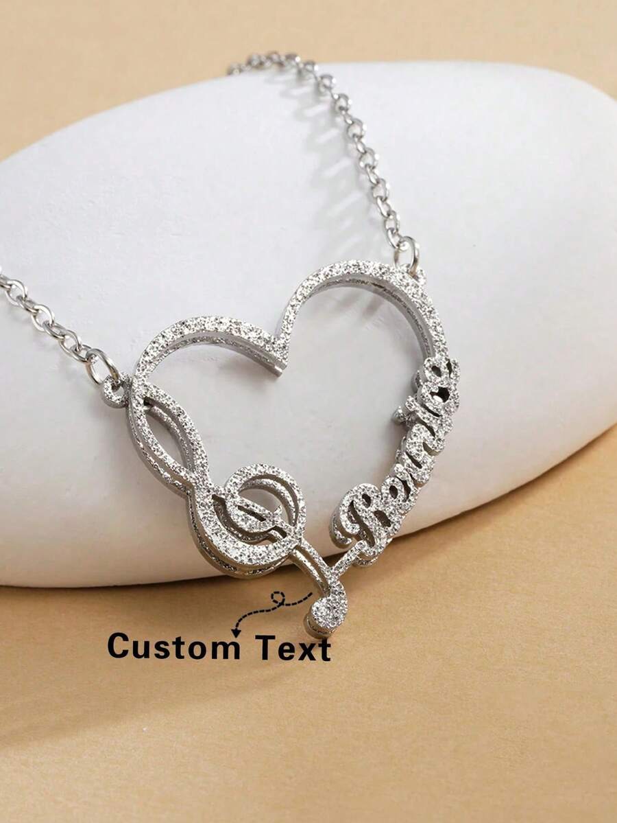 1pc Personalized Custom Name Double Layer Frosted Necklace Jewelry ...