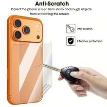 6pcs Back Hydrogel Film Screen Protector Compatible With IPhone 18 Pro Max 18 Pro 17 16 15 14 13 12 11 16e Plus X XS XS Max XR Mini Soft Screen Protector, Anti-Scratch, Anti-Fingerprint, Full Coverage, Bubble-Free - 6 Pieces - View 3