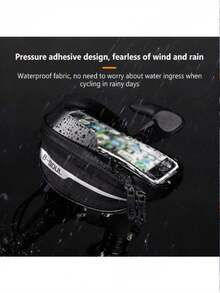 Mountain Bike Bag Touchscreen Handlebar Phone Holder Bag Bicycle Bag Bicycle Phone Storage Bag Cycling Accessories - Multicolor - View 3