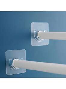 2/4/6/10/20pcs Practical Home Closet Curtain Hat Drying Support Storage Rod, Rental-Friendly Stainless Steel No-Drill Telescopic Rod, No-Drill Indoor Storage Rod, Suitable For Rented Apartments And Home Interiors - Fixture/Bracket - View 14