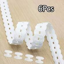 2/4/6Pcs Lace Trim Waistband, Suitable For T-Shirts, Dresses, Shirts, Sweaters, Invisible Button Extender, Used To Shorten Clothing Length - Multicolor - View 17