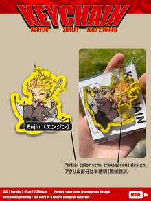 Gachiakuta Acrylic Pendant/Keychain - Inspired By Rudo, Engine, Zanka, Riyo And Amo & Jabba - Bag Charm/Car Key Ring Accessory - Anime Merchandise - Perfect Gift For Gachiakuta Fans, Family And Friends - 7CM Acrylic - View 9