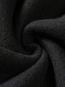 Personalized Customizable Women's Half-Zip Long Sleeve Knit Sweatshirt, Comfortable And Warm Lining, Suitable For Daily Wear And Winter Street Style. Customizable Logo, Photo, Street Style, Can Add Your Logo Or Text, Christmas Pattern, Halloween Pattern, Pet Pattern, Advertising Print, Workwear Logo Or Phone Number Can Be Customized - Black - View 5