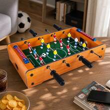 Portable Tabletop Soccer Game 51x31x10.5cm With Wood Finish And Manual Scoreboards For Indoor Family Fun - 彩色 - 查看 6