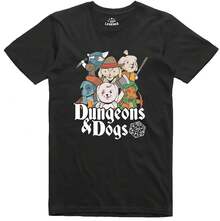 Mens Funny T Shirt Role Playing Dungeons And Dogs Regular Fit Ring Spun Tee - 黑色 - 查看 6