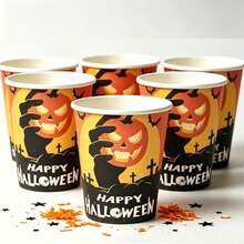 50/25/10 peças, Tema de Halloween, Copos de Papel, Adequado para Decoração de Restaurante, Festa de Halloween, Decorações de Halloween, Decoração de Halloween para Festa, Halloween, Copos, Suprimentos para Festa, Suprimentos para Festa de Halloween, Copos de Papel, Festa de Halloween - Multicolorido - Visão 4