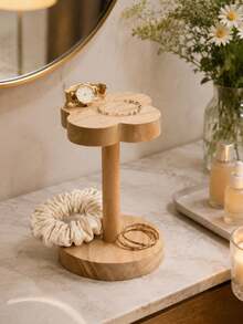 1pc Flower Shaped Jewelry Display Rack, Light Luxury Style Dressing Table Desktop Storage Rack, Thick And Stable Base, Suitable For Placing Necklaces, Earrings, Bracelets, Aromatherapy, Suitable For Bedroom, Living Room, Hotel Desktop Decoration - Multicolor - View 4