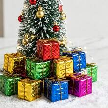 24pcs Miniature Christmas Scene Decoration, Gift Box, Scene Decoration Gift Box Colorful Gift Pack, Miniature Scene Decoration, Christmas Gift Pack - A - View 4