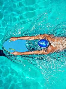 Swimming Kickboard With Handle, Professional Swimming Training Board, Universal Design Kickboard With Handle, A-Shaped High Buoyancy EVA Foam Swimming Training Board, Non-Slip Swimming Learning Aid, Suitable For Beginners And All Swimmers, Pool Practice Float Board - Multicolor - View 6